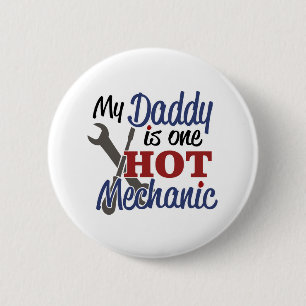 Badge Rond 5 Cm Mon papa est un mécanicien super sexy