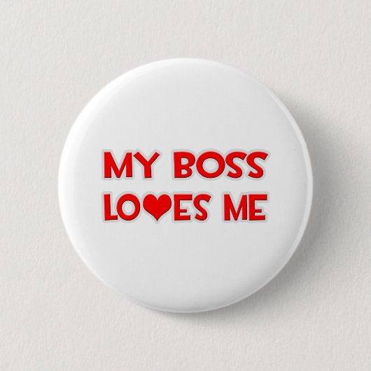 Badge Rond 5 Cm Mon Patron M'aime (Devant)