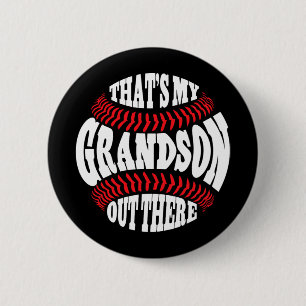 Badge Rond 5 Cm Mon Petit-Fils Là-Bas Fête Des Mères De Grand-Mère