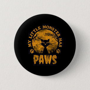 Badge Rond 5 Cm Mon Petit Monstre A Des Patrouilles Chat Éffrayant