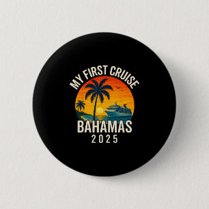Badge Rond 5 Cm Mon premier croisière Hamas 2025 Souvenir de vacan