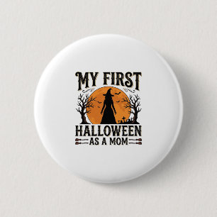 Badge Rond 5 Cm Mon premier Halloween en tant que maman Vintage Ha