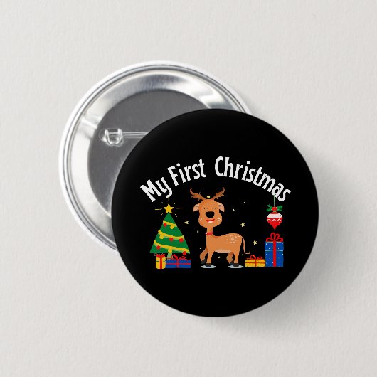 Badge Rond 5 Cm Mon premier Noël (Devant & derrière)