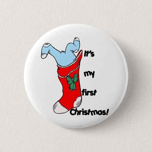 Badge Rond 5 Cm Mon premier Noël (Devant)