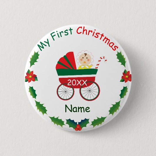 Badge Rond 5 Cm Mon premier Noël (Devant)