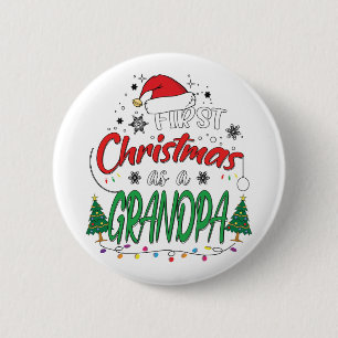 Badge Rond 5 Cm Mon Premier Noël Comme Grand-Père Drôle Nouveau