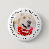Badge Rond 5 Cm Mon premier Noël pour toujours Accueil Moderne Pho (Devant)