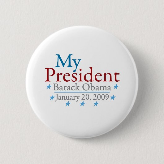 Badge Rond 5 Cm Mon président (Barack Obama) (Devant)
