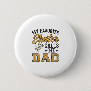 Badge Rond 5 Cm Mon Skateur Préféré M'appelle Papa Vintage Shirt_1