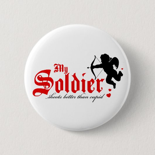 Badge Rond 5 Cm Mon Valentine Tire Mieux Que Cupide (Devant)