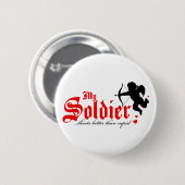 Badge Rond 5 Cm Mon Valentine Tire Mieux Que Cupide (Devant & derrière)