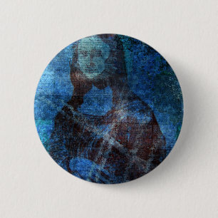 Badge Rond 5 Cm Mona Blues