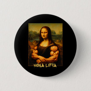 Badge Rond 5 Cm Mona Lifta Muscle Mona Lisa Bodybuilder Gym Et Ar