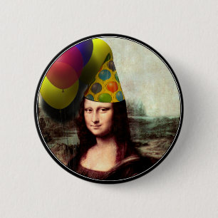 Badge Rond 5 Cm Mona Lisa Casquette de la fête de port