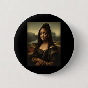 Badge Rond 5 Cm Mona Lisa noire Histoire des Noirs américains Mon