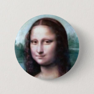 Badge Rond 5 Cm Mona Lisa par Leonardo da Vinci