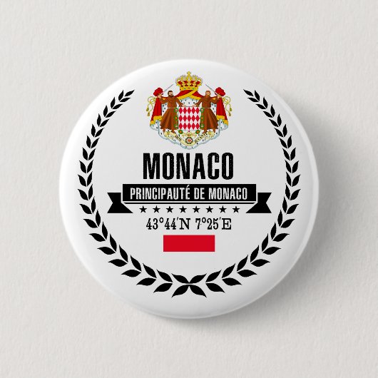 Badge Rond 5 Cm Monaco (Devant)