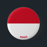 Badge Rond 5 Cm Monaco Drapeau charmant patriotique<br><div class="desc">Monaco Drapeau Bouton patriotique de charme avec le drapeau de Monaco imprimé sur le bouton. Le nom du pays est subtilement intégré dans la conception du fond. Le texte est entièrement personnalisable à l'aide de la fonction "Customiser !". Ce beau Button de Monaco est le cadeau élégant pour toutes les...</div>