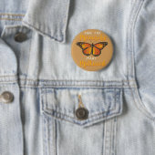Badge Rond 5 Cm Monarch Butterfly. Save the Monarchs (En situation)