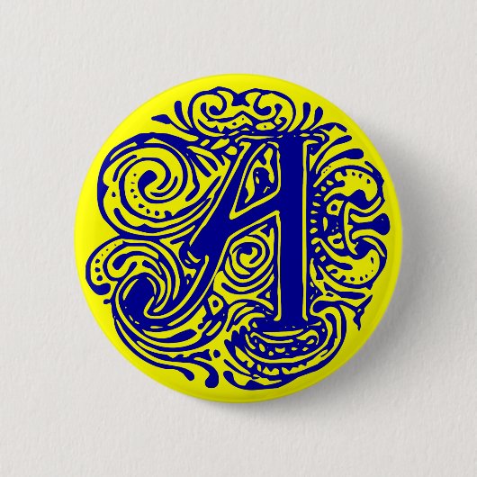 Badge Rond 5 Cm Monarchia bleu "A" (Devant)