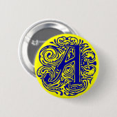 Badge Rond 5 Cm Monarchia bleu "A" (Devant & derrière)