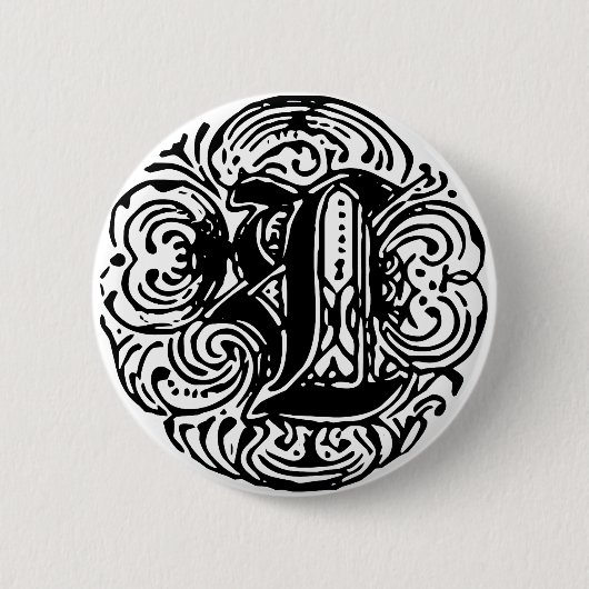 Badge Rond 5 Cm Monarchie "L" (Devant)