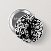 Badge Rond 5 Cm Monarchie "X" (Devant & derrière)