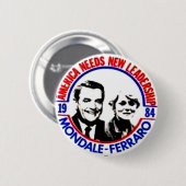 Badge Rond 5 Cm Mondale-Ferraro - bouton (Devant & derrière)