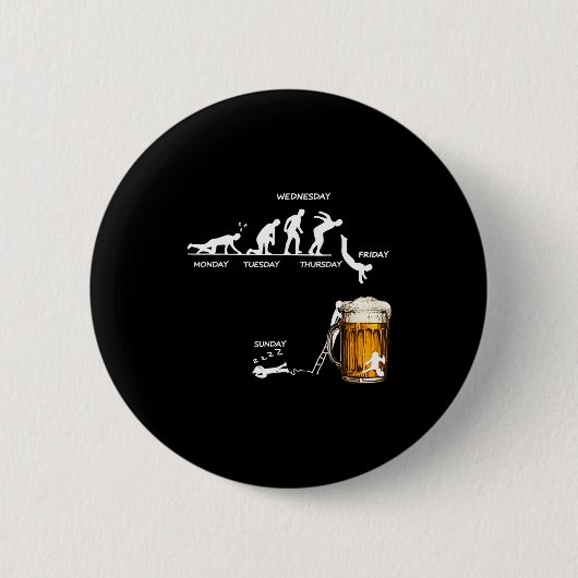 Badge Rond 5 Cm Monday Tuesday Thursday Friday Saturday Sunday Bee (Devant)