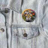 Badge Rond 5 Cm Monde alternatif 1 (En situation)