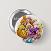 Badge Rond 5 Cm monde cannibale (Devant & derrière)