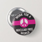 Badge Rond 5 Cm Monde libre nucléaire (Devant & derrière)