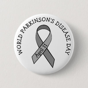 Badge Rond 5 Cm Monde :maladie de Parkinson jour bouton du 11