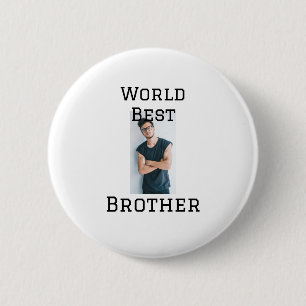 Badge Rond 5 Cm Monde meilleur frère ajouter nom texte sport texte