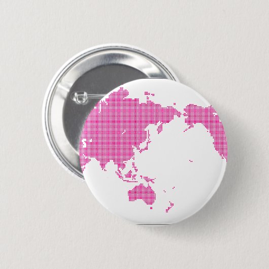 BADGE ROND 5 CM MONDE ROSE (Devant & derrière)