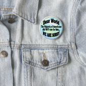 Badge Rond 5 Cm monde sorry2 (En situation)