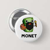 Badge Rond 5 Cm Monet Cute Artiste Argent Pun (Devant & derrière)
