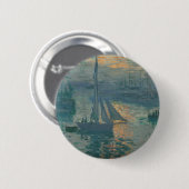 Badge Rond 5 Cm Monet Sunrise Marine Impressionnisme peinture (Devant & derrière)