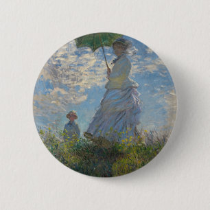 Badge Rond 5 Cm Monet's Woman with a parasol