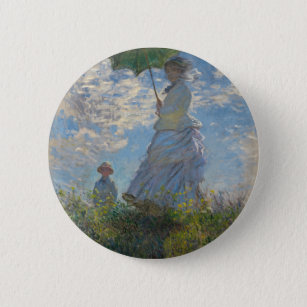 Badge Rond 5 Cm Monet's Woman with a parasol