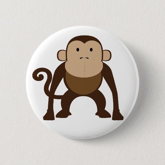 Badge Rond 5 Cm Monkey (Devant)