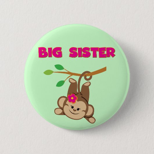 Badge Rond 5 Cm Monkey Big Sister (Devant)