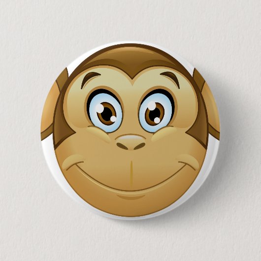 Badge Rond 5 Cm monkey emoji (Devant)
