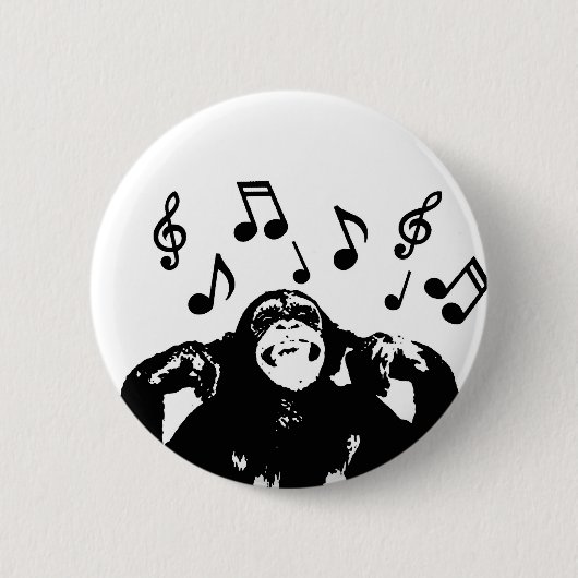 Badge Rond 5 Cm monkeymonkey de musique (Devant)