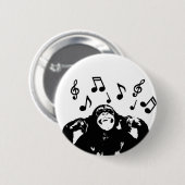 Badge Rond 5 Cm monkeymonkey de musique (Devant & derrière)