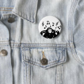 Badge Rond 5 Cm monkeymonkey de musique (En situation)