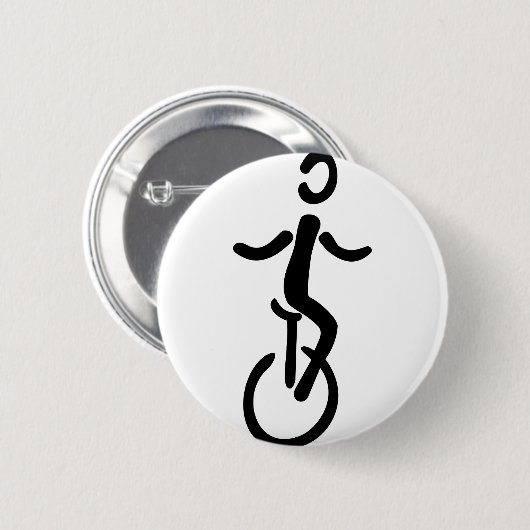 Badge Rond 5 Cm Monocycle (Devant & derrière)