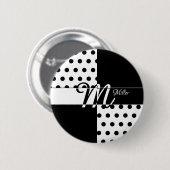 Badge Rond 5 Cm Monogram (Devant & derrière)