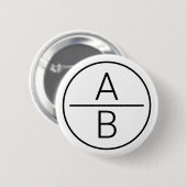 Badge Rond 5 Cm Monogramme à deux initiales moderne (Devant & derrière)