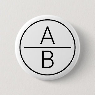 Badge Rond 5 Cm Monogramme à deux initiales moderne
